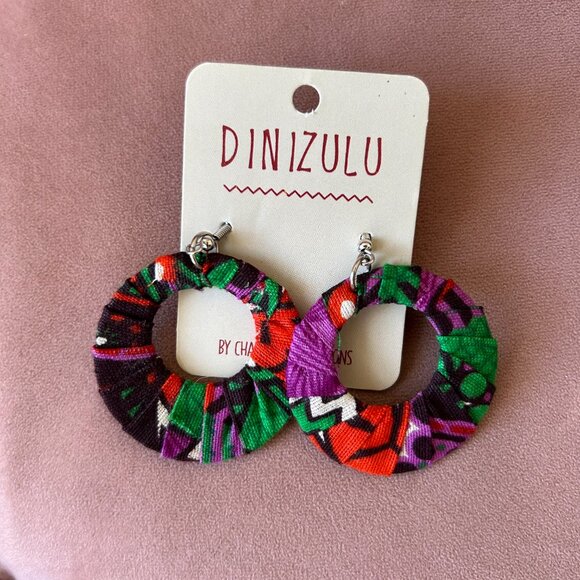 Colorful African earrings - Picture 2 of 2